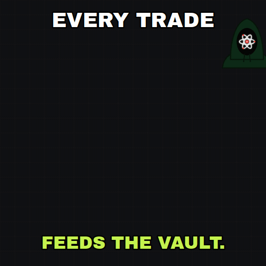 Every trade feeds the vault (loop)